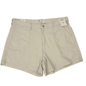 Levis Signature Gold Everyday Shorts 18 W34 Beige Stretch High Rise New